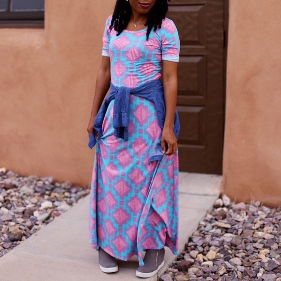 LuLaRoe Ana size small scoop neck Maxi Dress - Picture 3 of 8